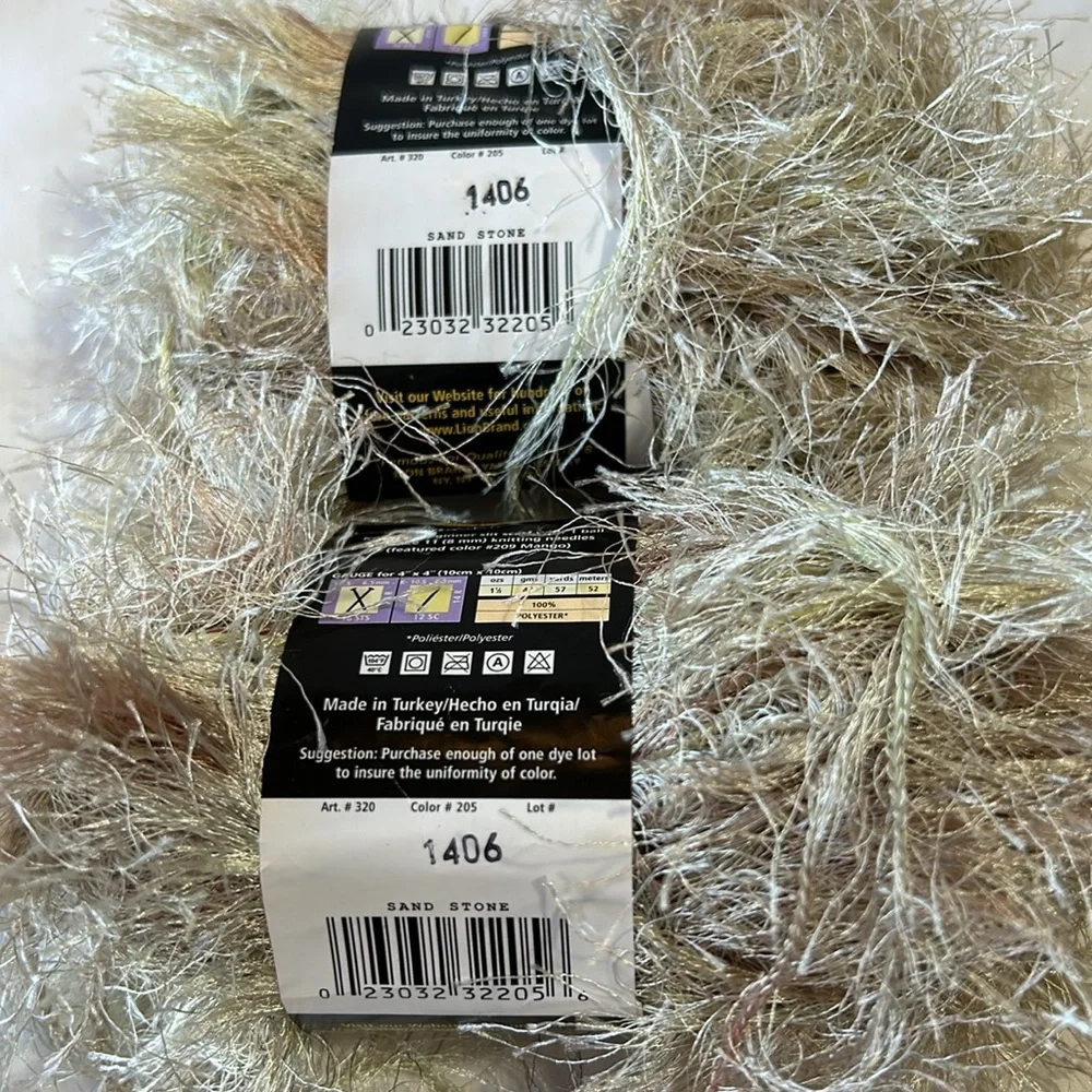 New Lion Brand Fun Fur Eyelash Yarn 2 Skeins